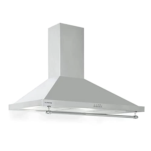 Zeitlich begrenztes Angebot: Klarstein Dunstabzugshaube 90cm, Abluft-Dunstabzugshaube mit LEDs, Leistungsstarke Abzugshaube Leise, 591,5 m³/h Luftstrom, Wandhaube mit Aluminium-Fettfilter & 3 Leistungsstufen, Dunstabzug 90 cm von 241.21 € auf 155.99 € (35