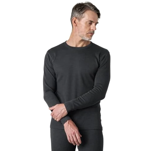 Offre limitee: LAPASA Maillot de Corps Thermique Homme Laine Mérinos 100% Naturelle Manches Longues Base Layer de Sport Haut M29 Gris Foncé (Chaud) XL de 60.49 EUR a 60.49 EUR (economie 0%)