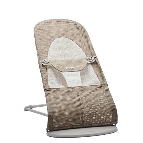 Limited offer: Askshy BabyBjörn Babywippe Balance Soft, Hellgrauer Rahmen, Netzstoff, Grau-Beige/Weiß from 433.00 EUR to 433.00 EUR (save 0%)