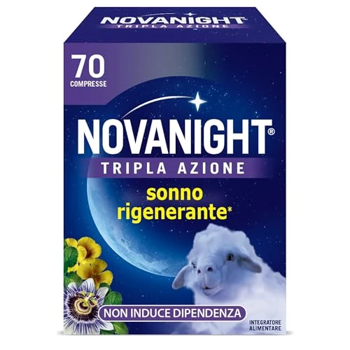 Offerta a tempo: Novanight Tripla Azione Melatonina per Dormire, Integratori per Dormire — 33% da 32,90 € a 21,93 €