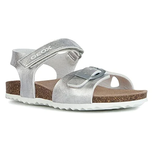 Oferta limitada: Geox Adriel Girls, Sandalia Niñas, Plateado C1007, 38 EU de 38.52 € a 36.97 € (ahorro 4.02%)