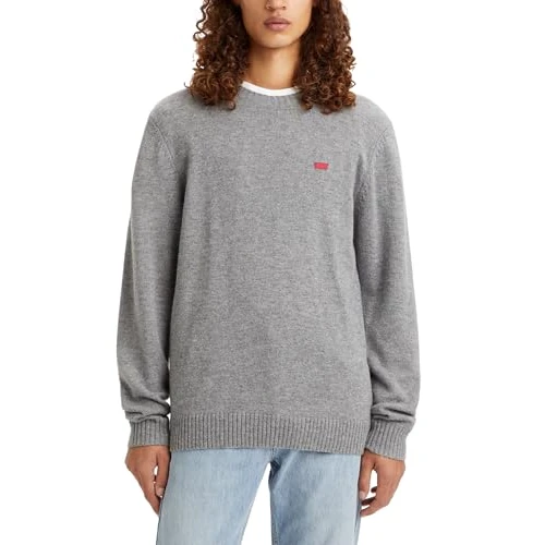 Oferta limitada: Levi's Original Housemark Sweater, Sweatshirt para Hombre, Mid Tone Grey Heather, M de 80.00 EUR a 47.40 EUR (ahorro 41%)