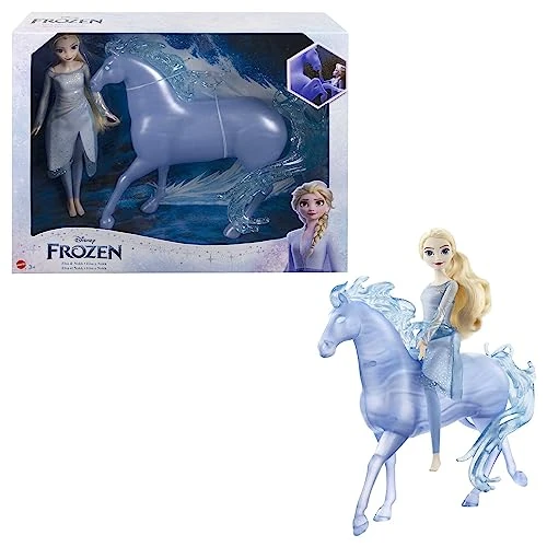 Limitiertes Angebot: Mattel DISNEY Die Eiskönigin Elsa und Nokk - Bewegliche Elsa-Puppe, majestätische Wasserfigur Nokk, inspiriert vom Zweiten Teil, für Kinder ab 3 Jahren, HLW58 von 29.99 EUR auf 29.99 EUR (Spare 0%)