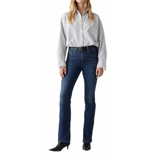 Offre limitée : Levi's 725 High Rise Bootcut Jeans Femme, Blue Wave Dark, 24W / 30L de 120.00 € à 44.17 € (63% de remise)