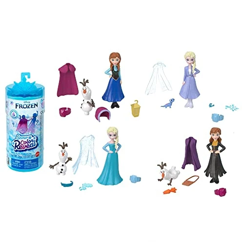 Limitiertes Angebot: DISNEY Die Eisköniging - Snow Color Reveal Puppen mit 6 Überraschungen, inklusive königlichem Zubehör und Haarschmuck-Deckel, für Kinder ab 3 Jahren, HMB83 von 11.92 EUR auf 11.92 EUR (Spare 0%)