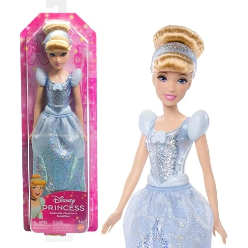 Offerta a tempo: Mattel Disney Princess - Cenerentola bambola con capi e accessori scintillanti ispirati al film, giocattolo per bambini, 3+ Anni, HLW06 — 20% da 15,99 € a 12,79 €