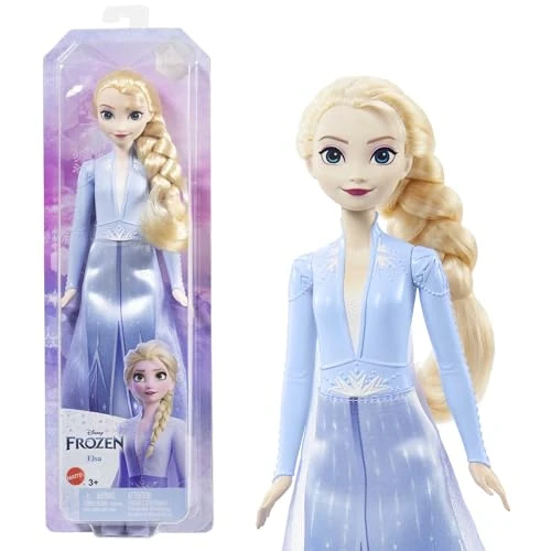 Offre limitee: Mattel Disney La Reine des Neiges 2 Poupée Elsa avec tenue emblématique, chaussures, jupe, cape en tissu et accessoires, Jouet Enfant, Dès 3 ans, HLW48 de 17.70 EUR a 17.70 EUR (economie 0%)
