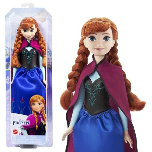 Mattel Disney Frozen 2 Anna viajera Muñeca con look de viaje, juguete +3 años (HLW49)