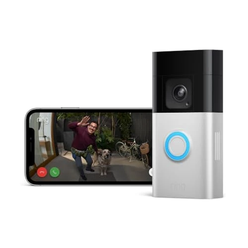 Videotimbre Pro con batería Ring (Battery Video Doorbell Pro) | Videotimbre con vídeo de cuerpo entero, detección de movimiento 3D y visión nocturna en color | 30 días gratis de Ring Home