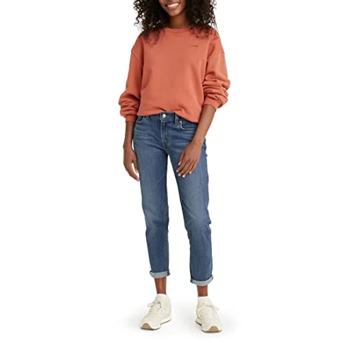 Limited-time offer: Levi's Women's Mid Rise Boyfriend Jeans, Lapis Gem, 28W / 30L from 47.00 GBP to 47.00 GBP (save 0%)