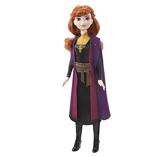 Offerta a tempo: Mattel Disney Frozen - Anna bambola con abito esclusivo e accessori ispirati ai film Disney Frozen 2, Giocattolo per Bambini 3+ Anni, HLW50 - 41% da 15.99 € a 9.50 €