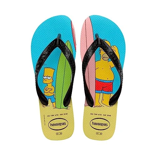 Havaianas Simpsons, Sandalias Unisex Adulto, Blue/Black, 37/38