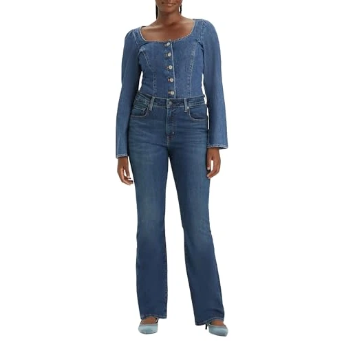 Offre limitée : Levi's Femme 725 High Rise Bootcut Jeans, Blue Wave Dark, 26W / 32L de 120.00 € à 74.99 € (38% de remise)