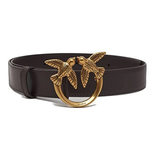Offre limitee: Pinko Love Berry H3 Belt Veau Ensemble ceinture, Z99q_noir-antique Gold, M de 110.00 EUR a 77.00 EUR (economie 30%)