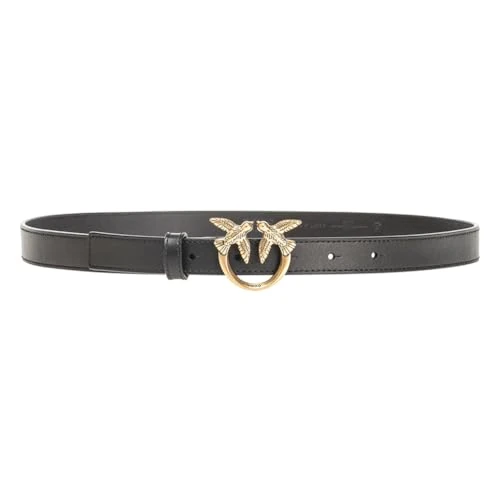 Limited-time offer: Pinko Women's Love Berry H2 Belt Calf Set, Z99q_Black-Antique Gold, XS from 65.82 £ to 65.82 £ (save 0.00%)