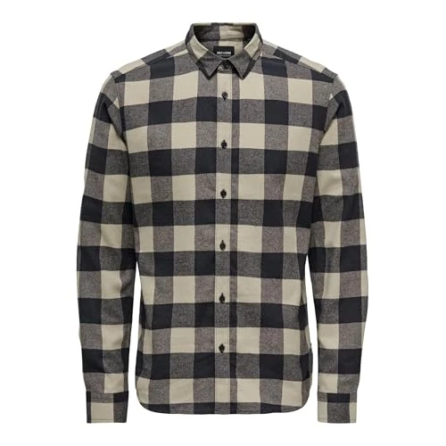 Only & Sons Camicia da Uomo ONSGUDMUND, Navy Scuro, M