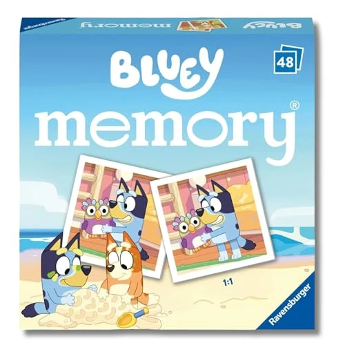 Ravensburger - Gioco Memory Per Bambini Mini Memory Bluey | Gioco Carte Bambini | Giochi Bimba 4 Anni | 2-8 Giocatori | Giochi Di Carte | Regalo Originale