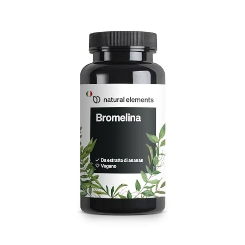Offerta a tempo: Bromelina – 400 mg (2500 GDU/g) – 90 capsule con rivestimento resistente ai succhi gastrici – estratto di ananas naturale – testato in laboratorio, alto dosaggio e prodotto in Germania - 15% da 17.99 € a 15.29 €