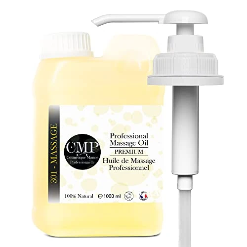 Huile de Massage Professionnelle pour le Corps + Distributeur GRATUIT. Format économique. LE MASSAGE QUE VOUS ATTENDIEZ. Huile Ayurveda. Aromatherapy. SPA. Huile de massage - 1000 ml 1 L