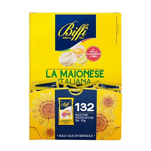 Offerta a tempo: Biffi - Maionese Italiana - Monodose - 132 bustine monoporzione da 10 g - 37% da 20.00 € a 12.60 €