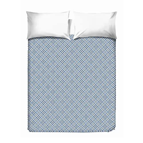 Tijdelijke aanbieding: PENSIERI DELICATI Sprei voor tweepersoonsbed, 260 x 280 cm, eenpersoonslaken 100% katoen, ideaal als meubels, dekbed voor 2 eenpersoonsbedden, patroon Scotty lichtblauw, 100% Made in Italy van 29.59 € naar 29.59 € (0.00% korting)