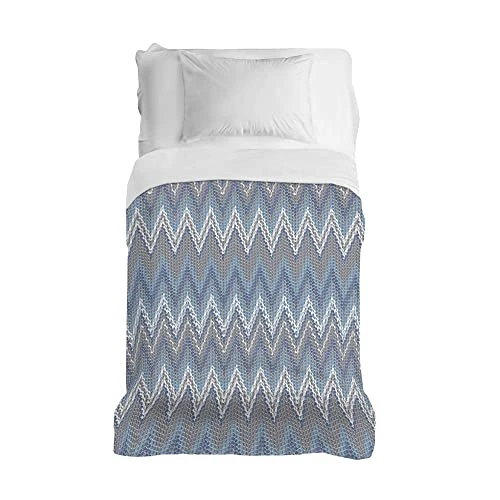Tijdelijke aanbieding: Sprei 220 x 280 cm, eenpersoonsbed, 100% piqué-katoen, ideaal als sprei voor Frans bed, patroon stekelpatroon, lichtblauw, 100% Made in Italy van 29.05 EUR naar 29.05 EUR (korting 0%)