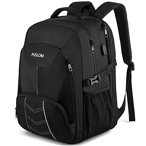 Offerta a tempo: Zaino Uomo Grande 55L 18.4 Pollici con Caricatore USB Lavoro Impermeabile Laptop Computer PC Portatili per Viaggio Ufficio Scuola,Nero - 15% da 39.99 € a 34.18 €