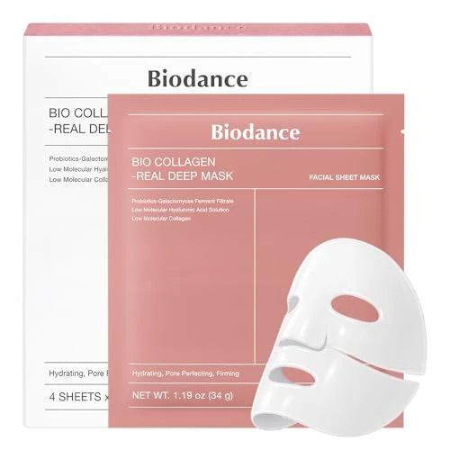 Limited offer: BIODANCE Bio-Collagen Real Deep Mask, Hydrating Overnight Hydrogel Mask, Pore Minimizing, Elasticity, Plumping Improvement, Korean Skin Care, Valentines Day Gifts for Her | 1.19oz(34g) x 4ea from 14.50 EUR to 13.90 EUR (save 4%)