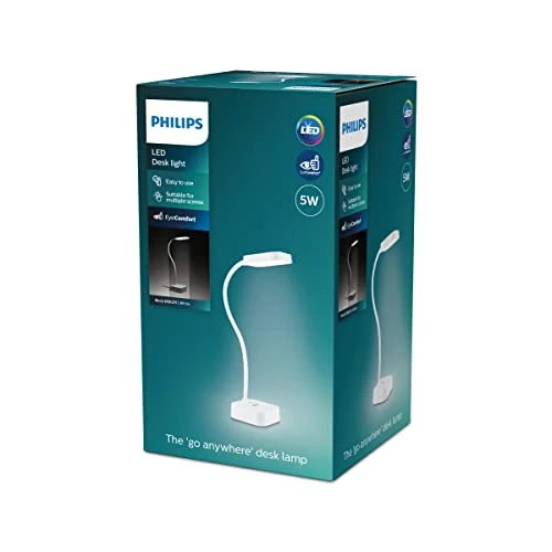 Limitiertes Angebot: PHILIPS LED Rock tragbare Tischleuchte, Weiß von 32.99 EUR auf 23.58 EUR (Spare 29%)