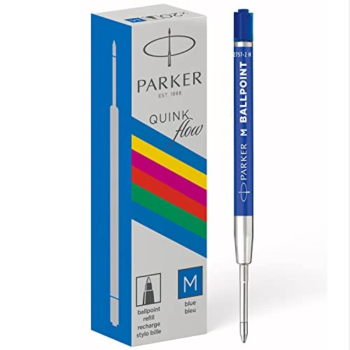 Limited-time offer: Parker Ballpoint Pen Refills | Medium Point | Blue QUINKflow Ink | 20 Count from 25.86 £ to 7.40 £ (save 71.38%)
