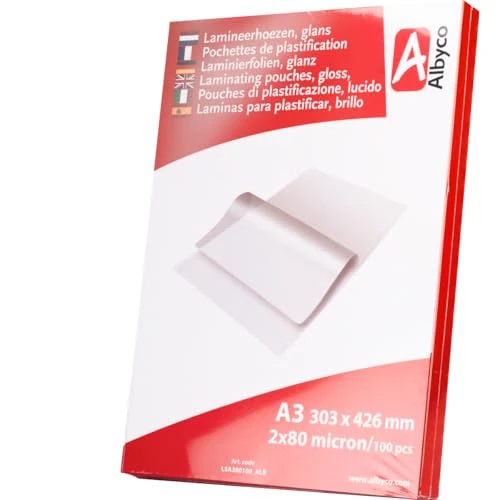 Offerta a tempo: 100x Plastificatrici Albyco A3 2x80 Mic | Protezione Brillante e Pro - 0.00% da 13.99 € a 13.99 €
