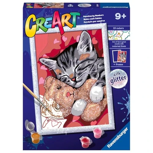 Oferta ograniczona: Ravensburger Peaceful Kitten zestaw do malowania według numerów dla dzieci - 20266 - Malarstwo artystyczne i rzemiosło dla dzieci w wieku 9 lat i starszych z 104.39 PLN na 104.39 PLN (zniżka 0%)