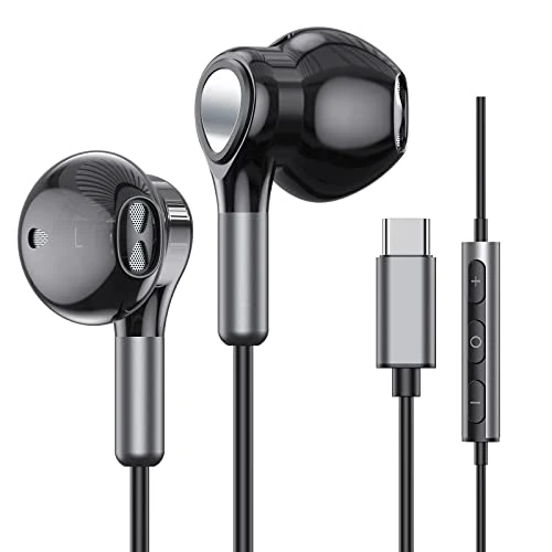 Begrenztes Angebot: USB C Kopfhörer für Samsung Galaxy S24 S23 Ultra S22 S21 FE S20 A53 A54 USB C Kopfhörer mit Mikrofon In-Ear Kopfhörer mit Kabel Ohrhörer USB Typ C für iPhone 16 15 iPad Pro Air 5 Mini 6 Google Pixel 9 von 17.83 EUR auf 14.44 EUR (Rabatt 19%)
