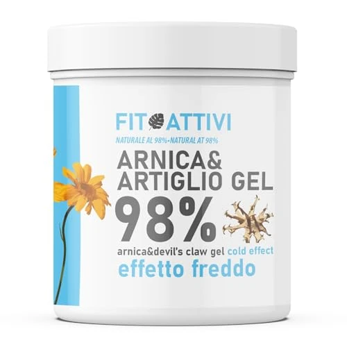 Offre limitée : Gel Forte à l'Arnica 98% effet froid 550 ml avec Griffe du Diable, Vitamine E et Camphre, Gel de massage idéal pour les douleurs articulaires, 100% BIO Ingrédients Made in Italy - FITOATTIVI de 21.90 EUR à 11.68 EUR (remise 46%)