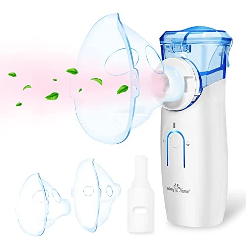 Tijdelijke aanbieding: Easy@Home Stille Draagbare Verstuiver: Elektrische Gaasinhalator met 2 Maskers voor Kinderen en Volwassenen Aerosol Machine voor Ademhalingsziekten zoals Verkoudheid Asama丨USB Oplaadbaar van 30.99 EUR naar 30.99 EUR (korting 0%)