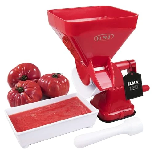 Offerta a tempo: Elma Passapomodoro Manuale Macchina per Pomodoro in Plastica con Fissaggio a Ventosa con Filtro in Acciaio Inossidabile Rosso per Fare la Salsa di Pomodoro - 0.00% da 35.90 € a 35.90 €