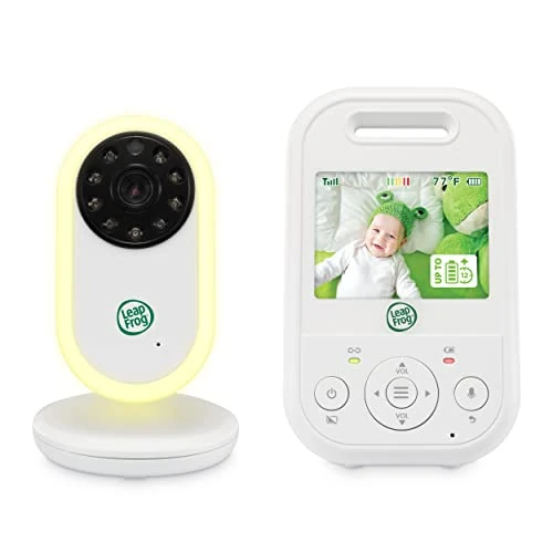 LeapFrog LF2423 Baby Monitor No WiFi, 2.8" Video Monitor, Baby Monitor Camera with Long Range, 2X Zoom, Temperature Sensor, Noise Activation Mode, Intercom