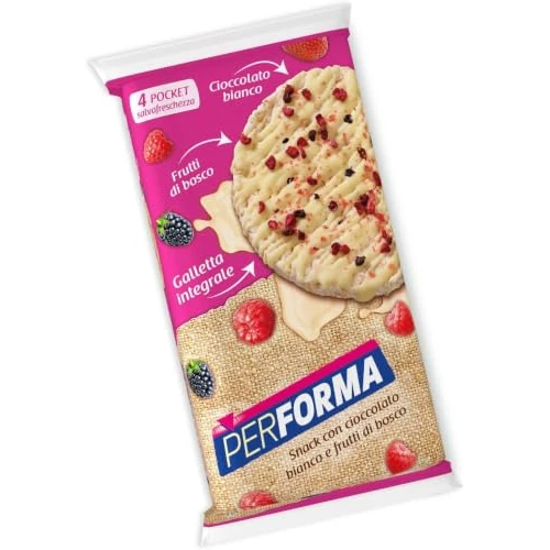 Offerta a tempo: Performa Gallette Cioccolato Bianco e Frutti di Bosco, 66 Gr - 21% da 3.29 € a 2.60 €