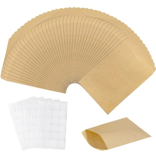 Zeitlich begrenztes Angebot: Carehabi - 150 Stück Kleine Braune Flachbeutel, Kleine Samentütchen Mini Papierbeutel Papiertütchen Kraftpapiertüten für Gastgeschenke Schmuck Bonbons Weihnachtskarte Münzen (6x10cm) von 6.98 € auf 6.98 € (0.00% Rabatt)