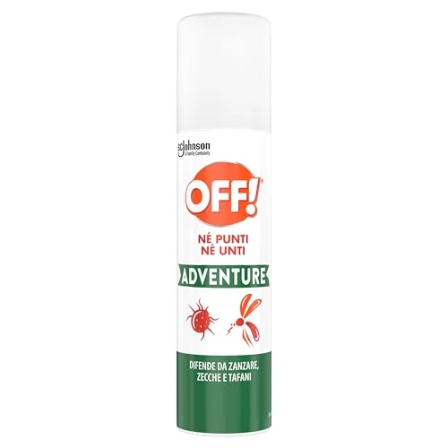 Offerta a tempo: OFF! Adventure - Spray Antizanzare, Zecche e Tafani — 36% da 5,49 € a 3,49 €