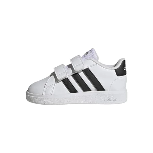 adidas Uniseks - dzieci Grand Court Sneakersy, Ftwr White/Core Black/Core Black, 19 EU