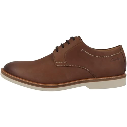 Clarks Atticus Ltlace, Oxford Uomo, Dark Tan Lea, 47 EU