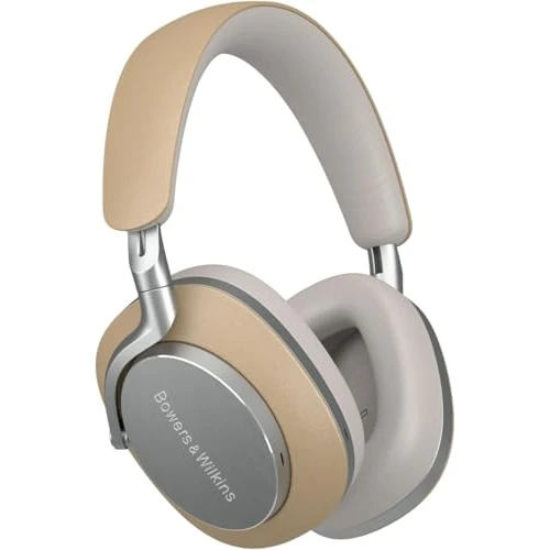 Bowers & Wilkins PX8 Flagship Noise Cancelling Wireless Over Ear Headphones with Bluetooth 5.0 & Quick Charge, 30 Hours of High-Resolution Playback and Built-In Microphone - Tan