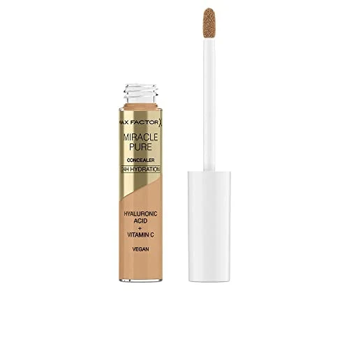 Offerta a tempo: Max Factor Correttore Liquido Miracle Pure, Formula con Vitamina C e Acido Ialuronico, 24 Ore di Idratazione, 100% Vegan, Tonalità 03 Light to Medium - 0.00% da 10.00 € a 10.00 €