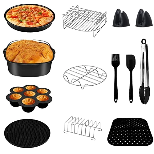 Offre limitee: Square Accessoire Airfryer XL – Ensemble de 12 Pièces Accessoires pour Philips 6,5L COSORI 6,2L etc Air Fryer Sans BPA (22cm) de 29.99 EUR a 29.99 EUR (economie 0%)