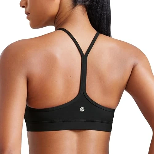 Zeitlich begrenztes Angebot: CRZ YOGA Butterluxe Y-Rücken Sport BHS Schwarz M | Leichte Unterstützung, herausnehmbare Pads, Yoga, extrem weich, U-Ausschnitt, Spaghettiträger, für Frauen von 30.00 € auf 30.00 € (0.00% Rabatt)
