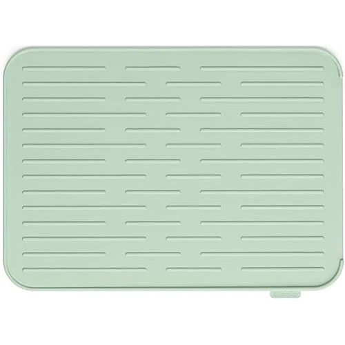 Zeitlich begrenztes Angebot: Brabantia - Sinkside Abtropfmatte Silikon - Küchenzubehör - Spülmaschinenfest - Faltbar - Pflegeleicht - Abtropfmatte für den Abwasch - Abtropfgestell - Jade Green - 33 x 44 x 1 cm von 22.96 € auf 22.96 € (0.00% Rabatt)