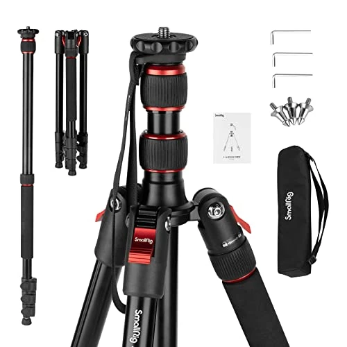 Oferta limitada: SMALLRIG Trípode para Cámara de 68", Trípode y Monopié de Aluminio Plegable, Compatible con Cabezal de Video de 1/4"-20 y 3/8"-16, Carga de 33 LB, Altura Ajustable de 19.7" a 67.7" - 3983 de 68.90 € a 37.89 € (ahorro 45%)