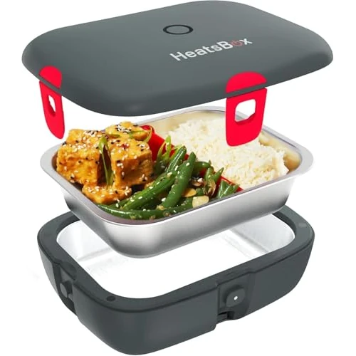 Oferta limitada: HeatsBox Style – Fiambrera Eléctrica de Enchufe para Calentar Alimentos, sin BPA, Temperatura Fija 85 °C, Recipiente de Acero Inoxidable a Prueba de Fugas (925 ml), 100 W, Lista en 15-25 Min, Portátil de 69.99 € a 69.99 € (ahorro 0.00%)