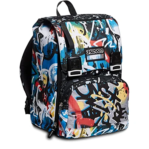 Begrenztes Angebot: Seven Rucksack, Backpack für Schule, Uni & Freizeit, Erweiterbarer Schulranzen, Geräumige Schultasche für Teenager, Mädchen und Jungen, Extra Platz, mehrfarbig, NAVY BUSH von 52.20 EUR auf 52.20 EUR (Rabatt 0%)